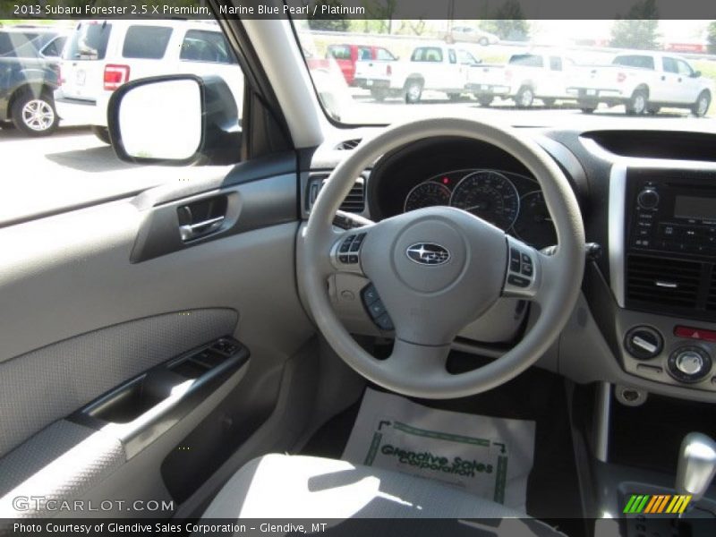 Marine Blue Pearl / Platinum 2013 Subaru Forester 2.5 X Premium