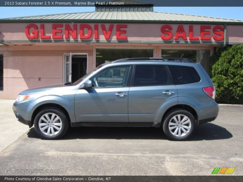 Marine Blue Pearl / Platinum 2013 Subaru Forester 2.5 X Premium