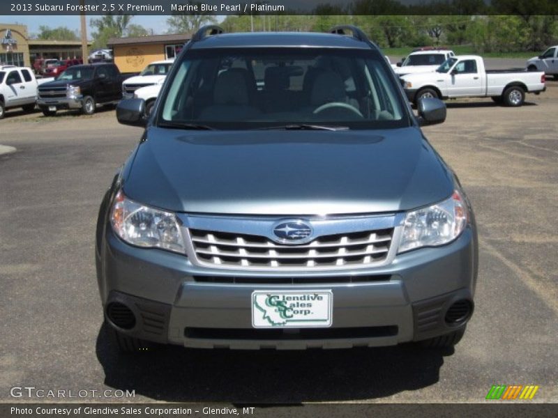 Marine Blue Pearl / Platinum 2013 Subaru Forester 2.5 X Premium