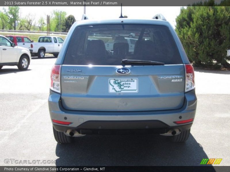 Marine Blue Pearl / Platinum 2013 Subaru Forester 2.5 X Premium