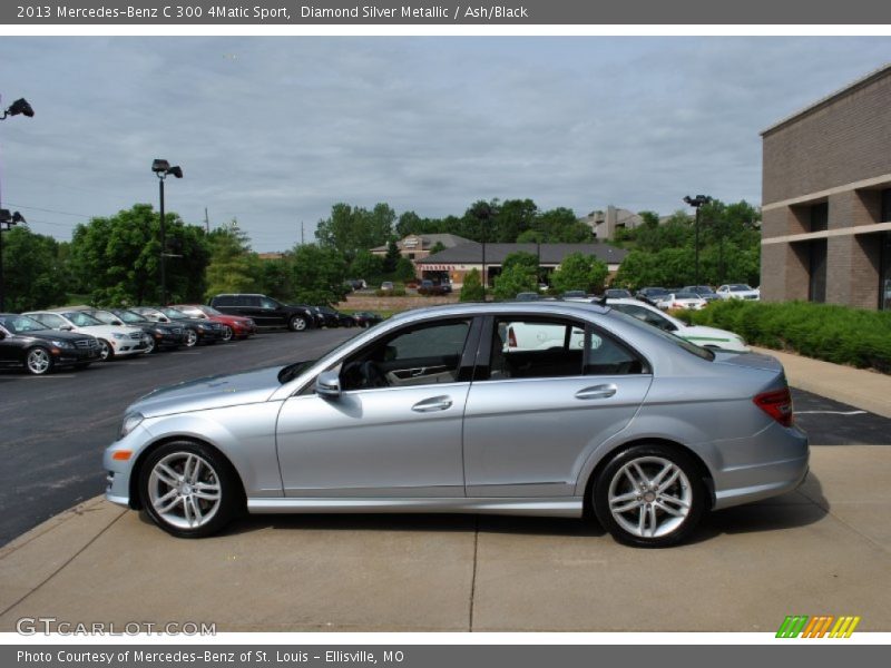 Diamond Silver Metallic / Ash/Black 2013 Mercedes-Benz C 300 4Matic Sport