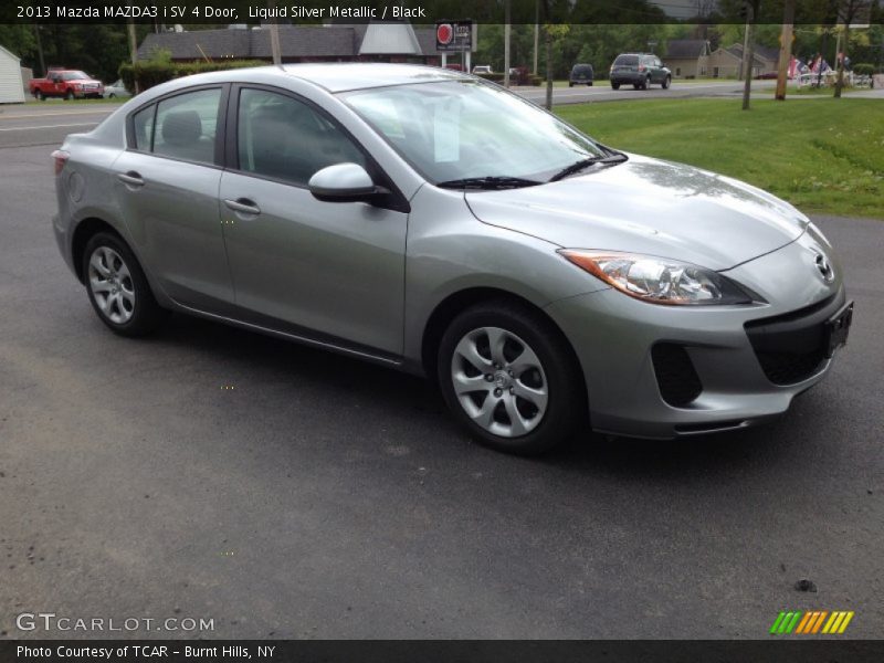 Liquid Silver Metallic / Black 2013 Mazda MAZDA3 i SV 4 Door