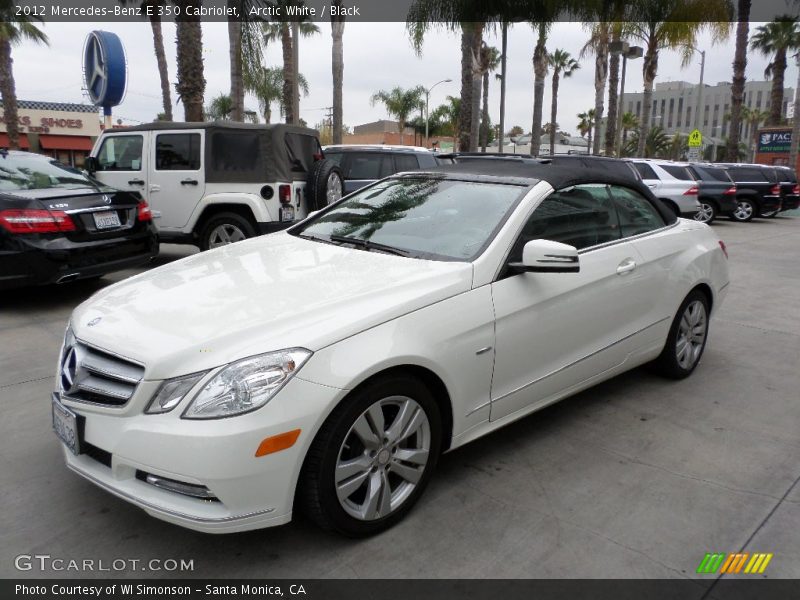 Arctic White / Black 2012 Mercedes-Benz E 350 Cabriolet