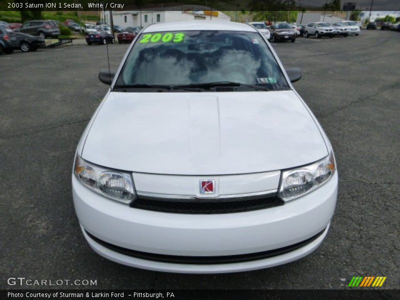 White / Gray 2003 Saturn ION 1 Sedan