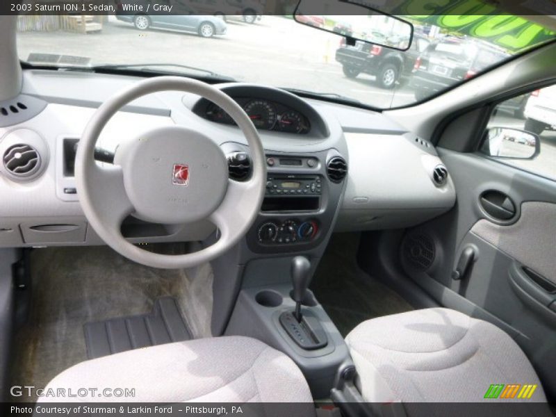 White / Gray 2003 Saturn ION 1 Sedan