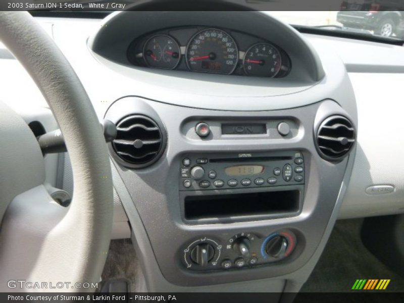 White / Gray 2003 Saturn ION 1 Sedan