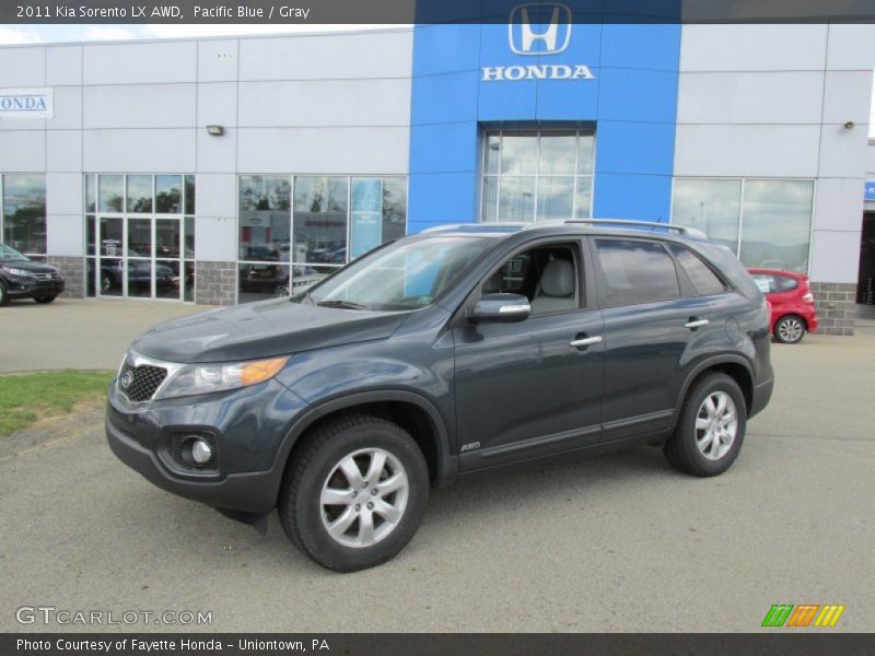 Pacific Blue / Gray 2011 Kia Sorento LX AWD