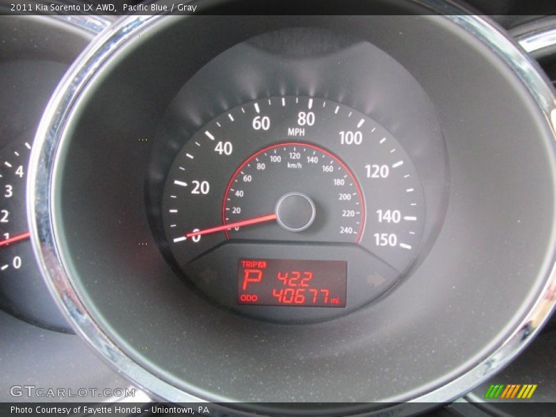 Pacific Blue / Gray 2011 Kia Sorento LX AWD