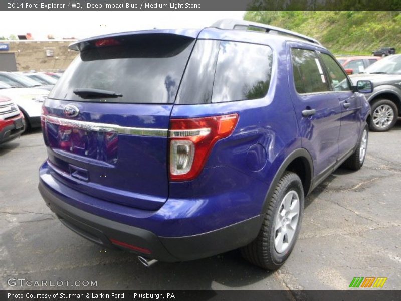 Deep Impact Blue / Medium Light Stone 2014 Ford Explorer 4WD