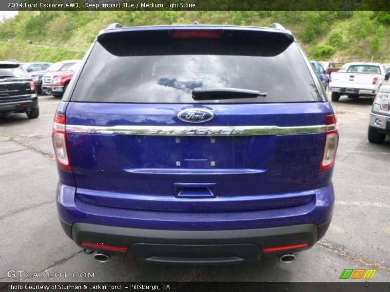 Deep Impact Blue / Medium Light Stone 2014 Ford Explorer 4WD