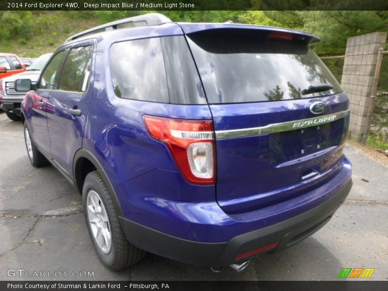 Deep Impact Blue / Medium Light Stone 2014 Ford Explorer 4WD
