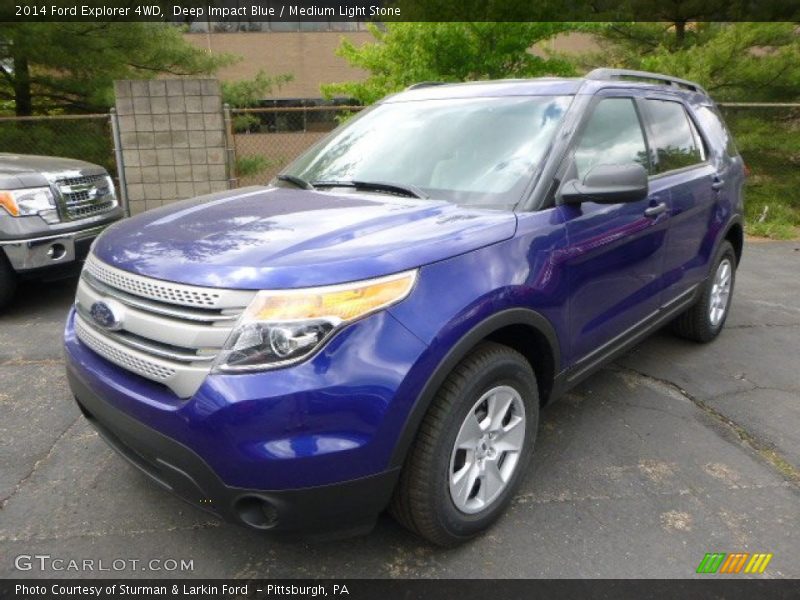 Deep Impact Blue / Medium Light Stone 2014 Ford Explorer 4WD