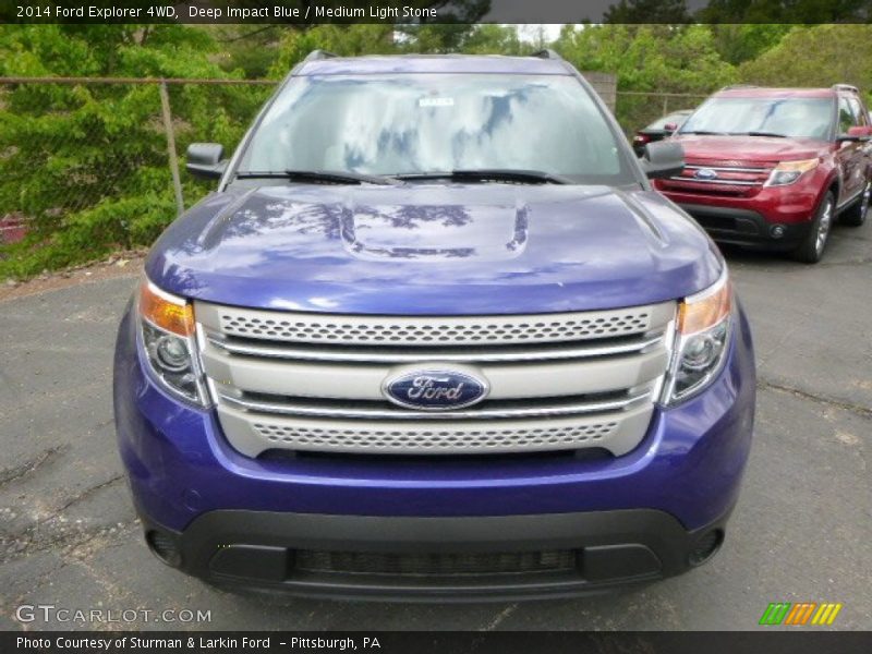 Deep Impact Blue / Medium Light Stone 2014 Ford Explorer 4WD