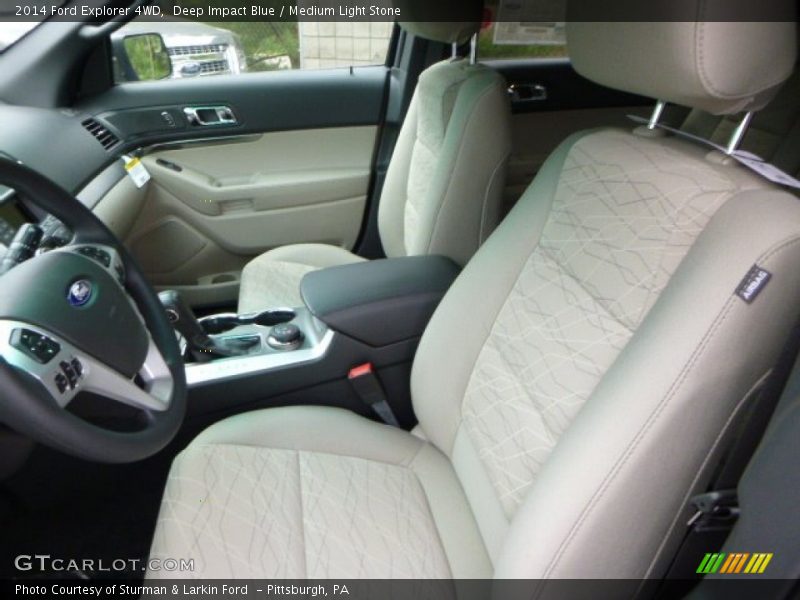 Deep Impact Blue / Medium Light Stone 2014 Ford Explorer 4WD