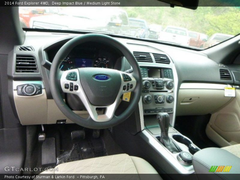 Deep Impact Blue / Medium Light Stone 2014 Ford Explorer 4WD