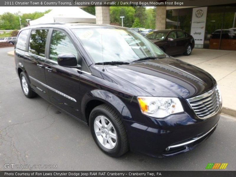 Sapphire Crystal Metallic / Dark Frost Beige/Medium Frost Beige 2011 Chrysler Town & Country Touring