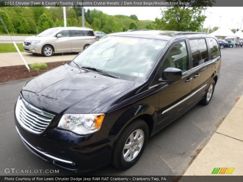 Sapphire Crystal Metallic / Dark Frost Beige/Medium Frost Beige 2011 Chrysler Town & Country Touring