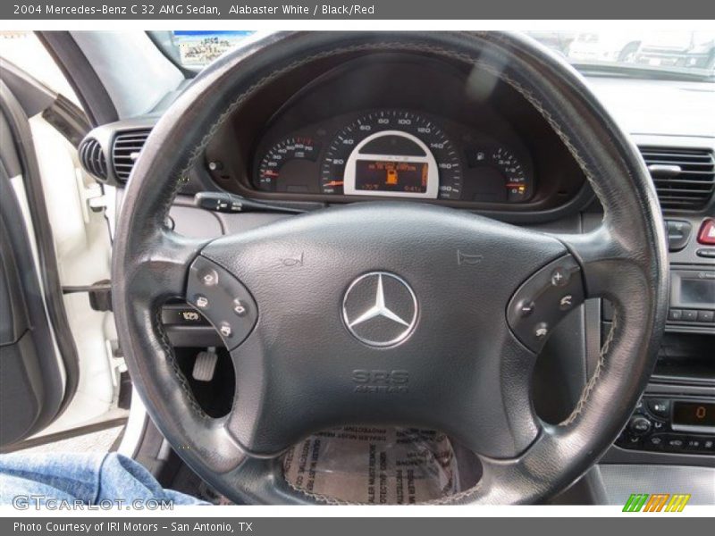 Alabaster White / Black/Red 2004 Mercedes-Benz C 32 AMG Sedan