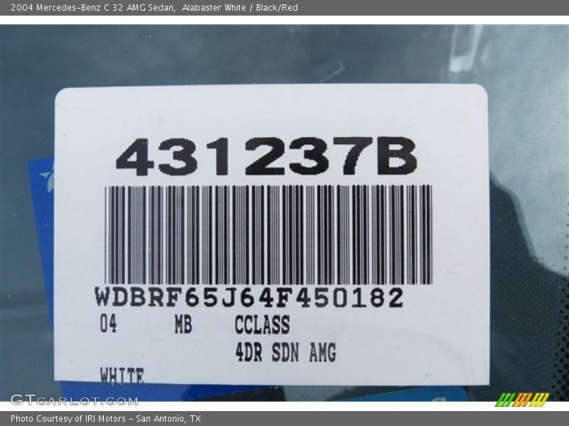 Alabaster White / Black/Red 2004 Mercedes-Benz C 32 AMG Sedan