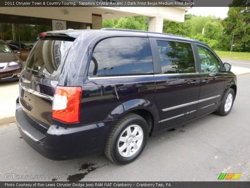 Sapphire Crystal Metallic / Dark Frost Beige/Medium Frost Beige 2011 Chrysler Town & Country Touring