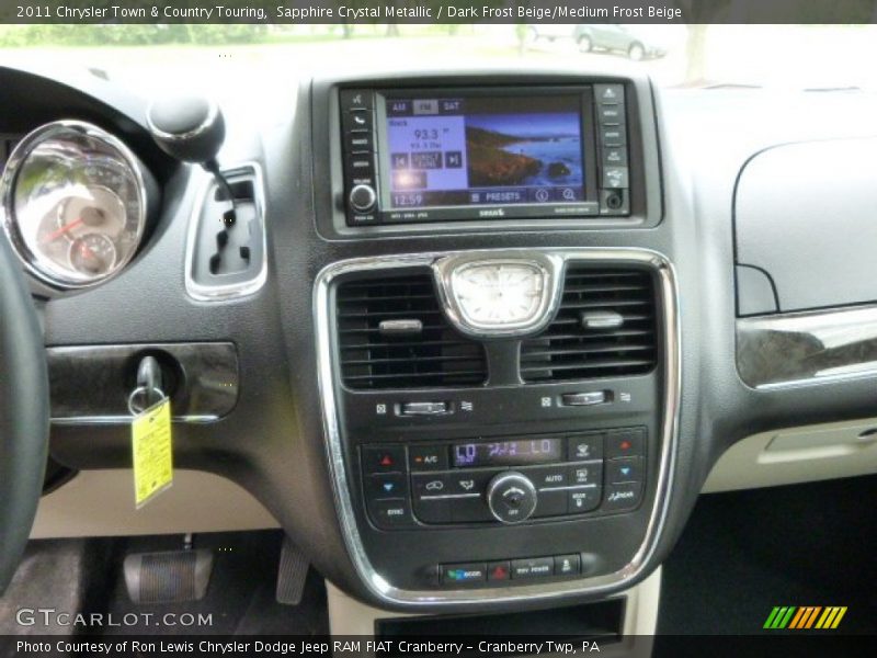 Sapphire Crystal Metallic / Dark Frost Beige/Medium Frost Beige 2011 Chrysler Town & Country Touring