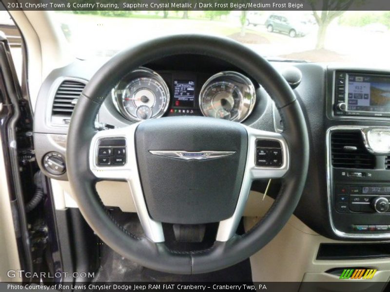 Sapphire Crystal Metallic / Dark Frost Beige/Medium Frost Beige 2011 Chrysler Town & Country Touring
