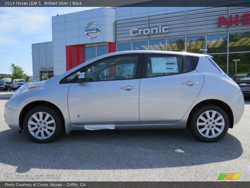 Brilliant Silver / Black 2014 Nissan LEAF S