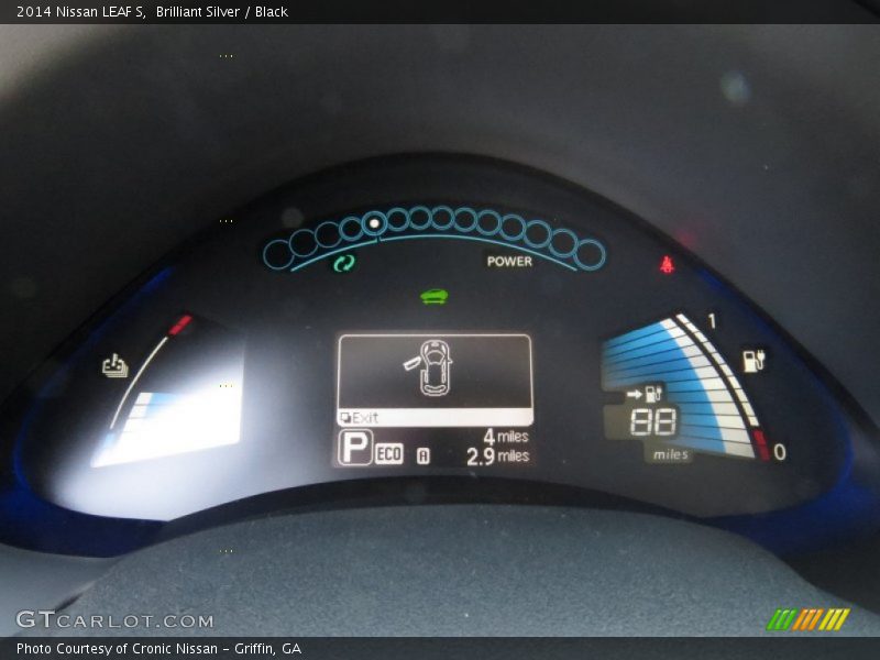 Brilliant Silver / Black 2014 Nissan LEAF S