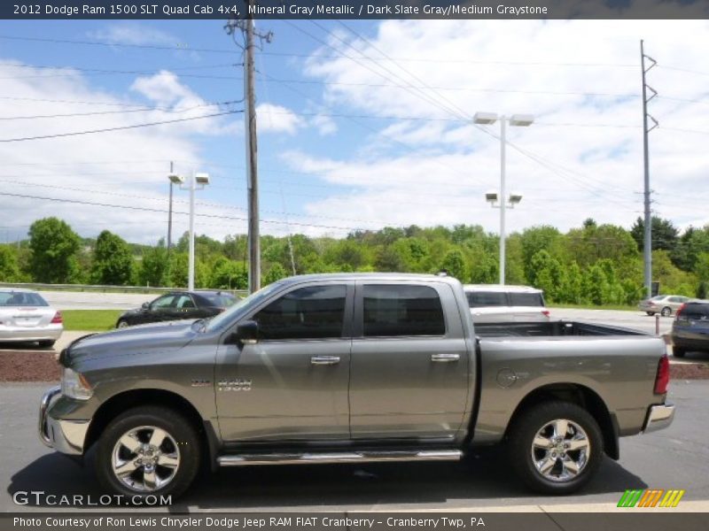 Mineral Gray Metallic / Dark Slate Gray/Medium Graystone 2012 Dodge Ram 1500 SLT Quad Cab 4x4