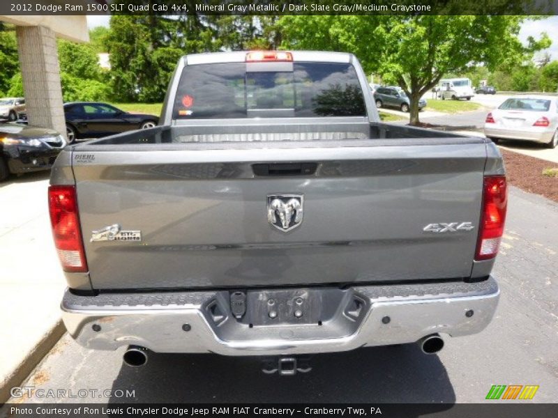 Mineral Gray Metallic / Dark Slate Gray/Medium Graystone 2012 Dodge Ram 1500 SLT Quad Cab 4x4