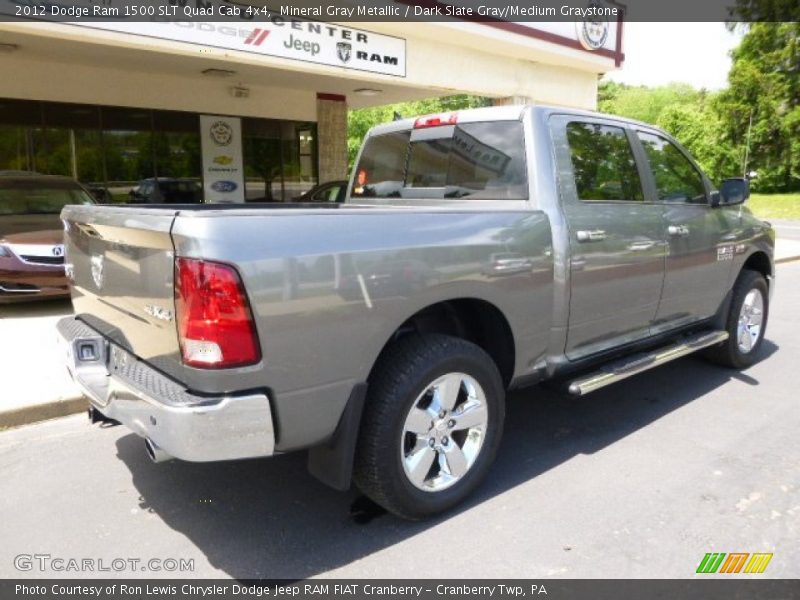 Mineral Gray Metallic / Dark Slate Gray/Medium Graystone 2012 Dodge Ram 1500 SLT Quad Cab 4x4