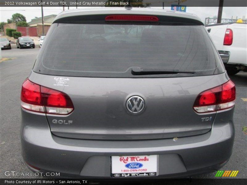 United Gray Metallic / Titan Black 2012 Volkswagen Golf 4 Door TDI