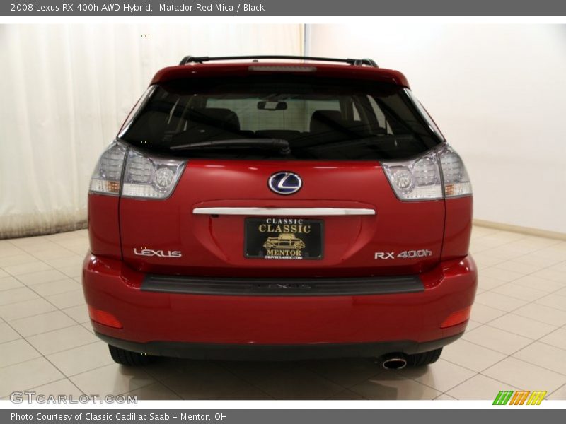 Matador Red Mica / Black 2008 Lexus RX 400h AWD Hybrid