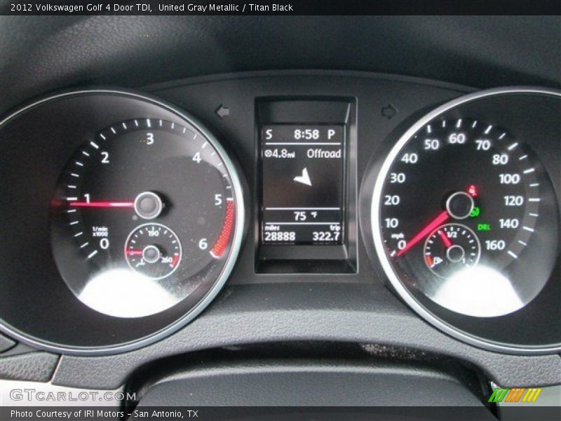 United Gray Metallic / Titan Black 2012 Volkswagen Golf 4 Door TDI