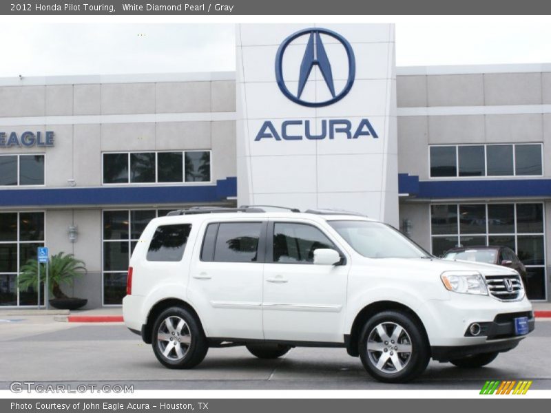 White Diamond Pearl / Gray 2012 Honda Pilot Touring