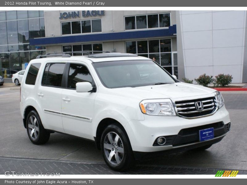 White Diamond Pearl / Gray 2012 Honda Pilot Touring