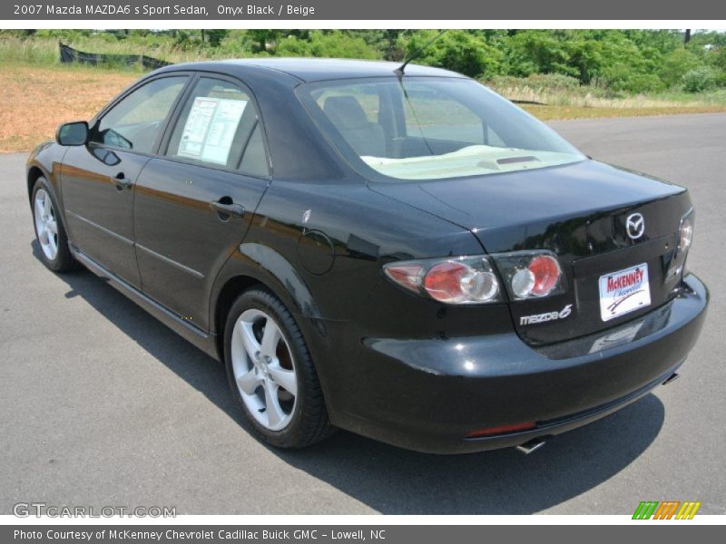 Onyx Black / Beige 2007 Mazda MAZDA6 s Sport Sedan