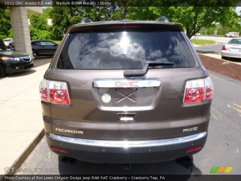 Medium Brown Metallic / Ebony 2011 GMC Acadia SLE AWD