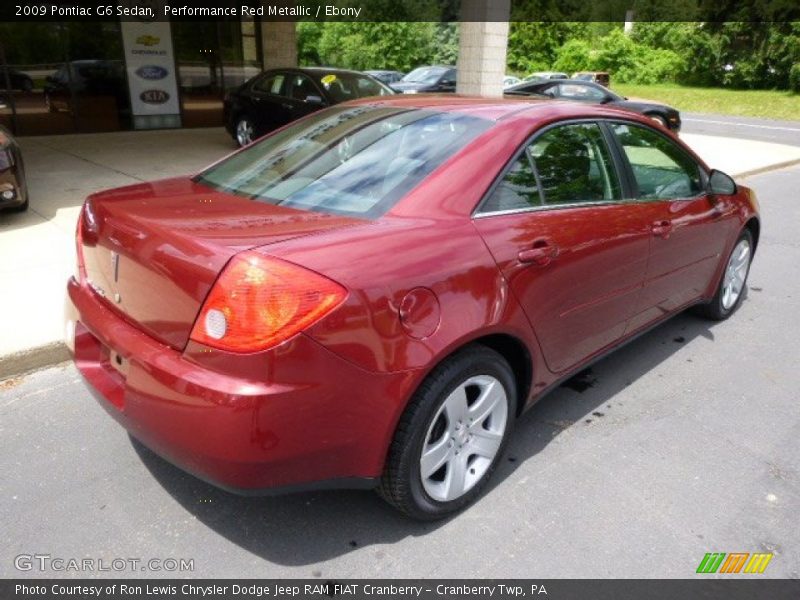 Performance Red Metallic / Ebony 2009 Pontiac G6 Sedan