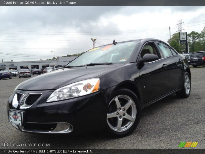 Black / Light Taupe 2008 Pontiac G6 V6 Sedan