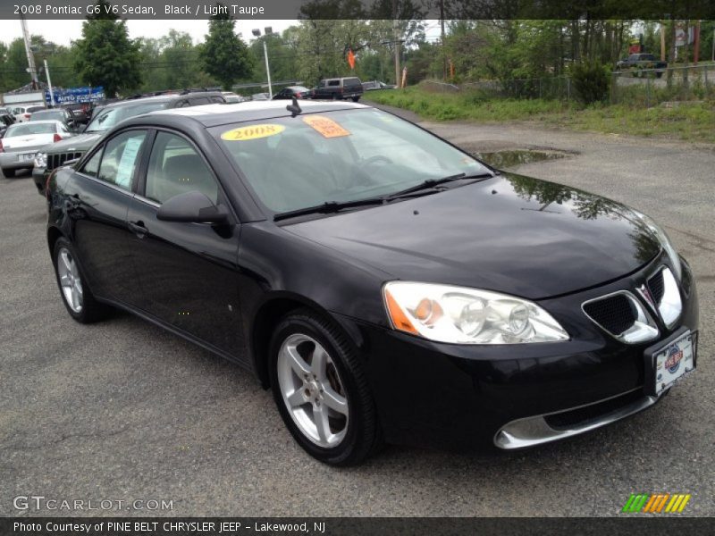 Black / Light Taupe 2008 Pontiac G6 V6 Sedan