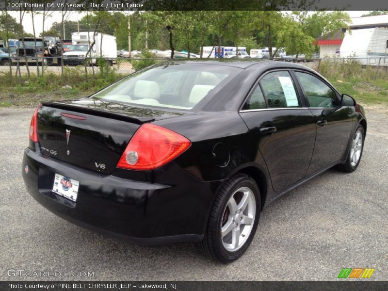 Black / Light Taupe 2008 Pontiac G6 V6 Sedan