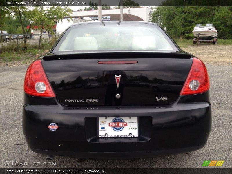 Black / Light Taupe 2008 Pontiac G6 V6 Sedan