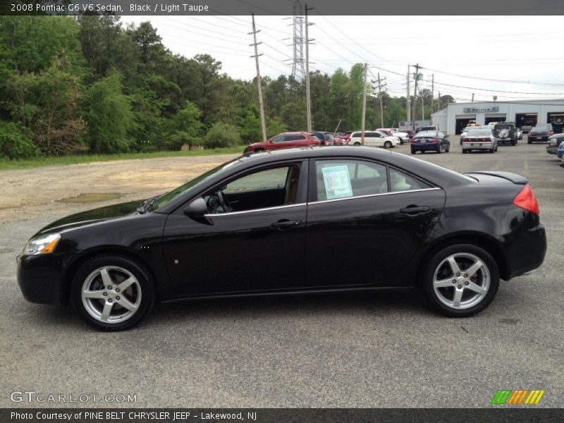 Black / Light Taupe 2008 Pontiac G6 V6 Sedan