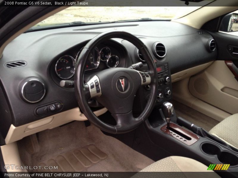 Black / Light Taupe 2008 Pontiac G6 V6 Sedan