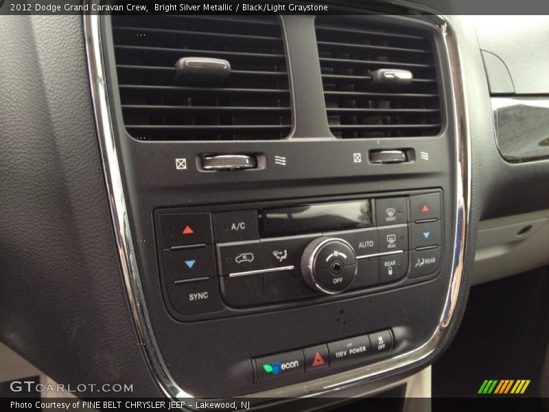 Bright Silver Metallic / Black/Light Graystone 2012 Dodge Grand Caravan Crew