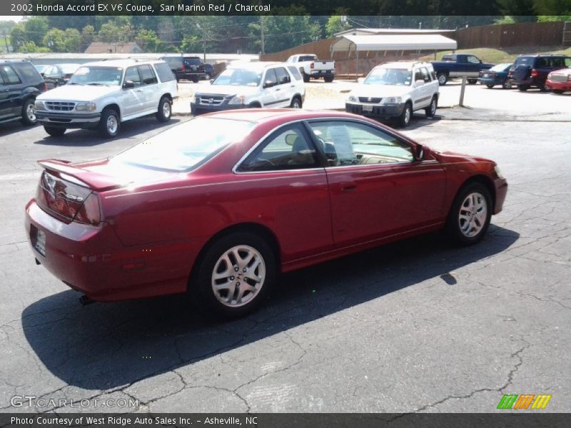 San Marino Red / Charcoal 2002 Honda Accord EX V6 Coupe