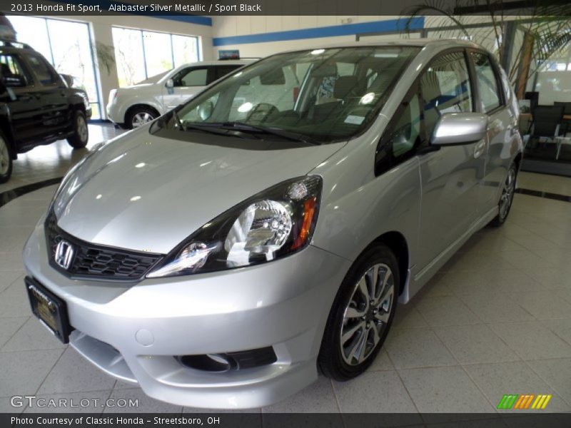 Alabaster Silver Metallic / Sport Black 2013 Honda Fit Sport