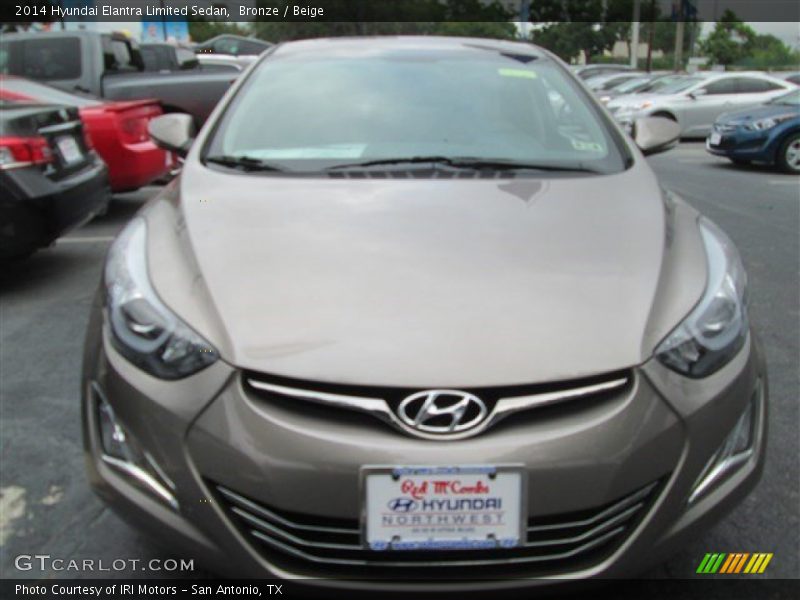 Bronze / Beige 2014 Hyundai Elantra Limited Sedan