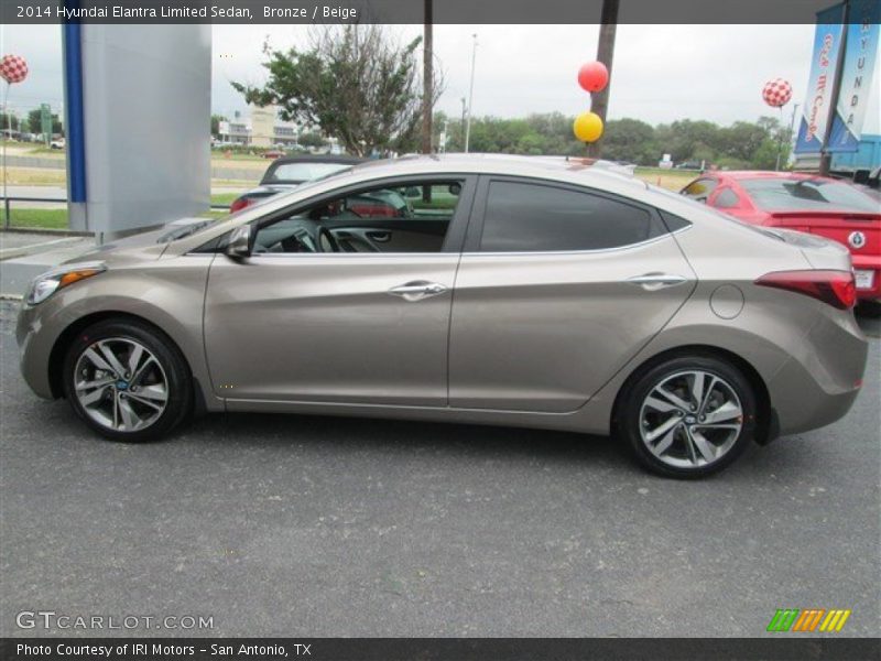 Bronze / Beige 2014 Hyundai Elantra Limited Sedan